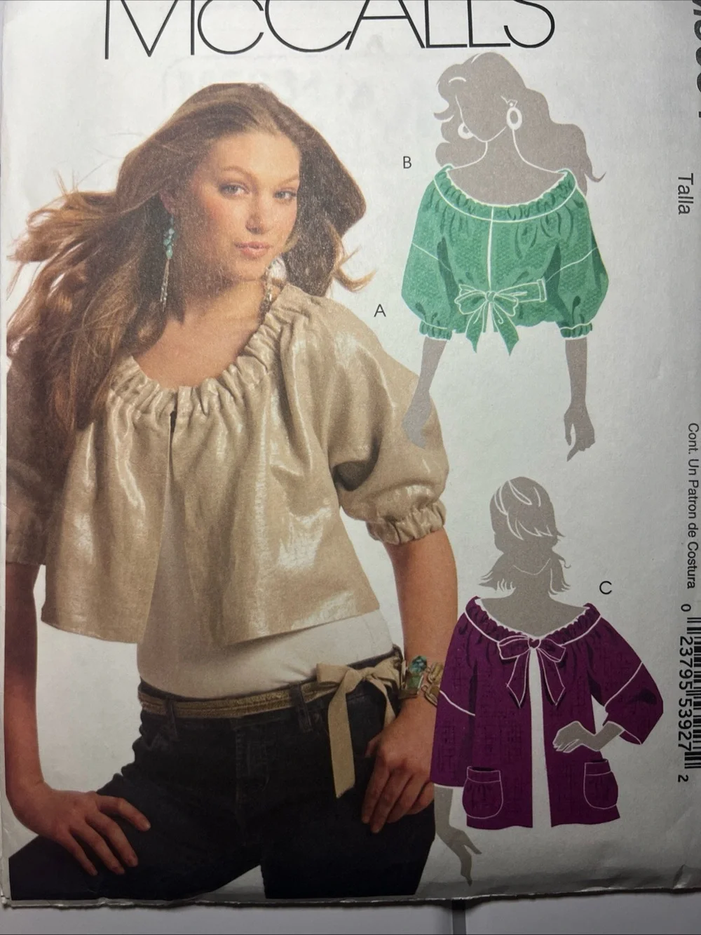 McCall’s M5634 Sewing Pattern Size AX5 Opened Complete